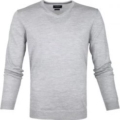 Truien Van Merino Wol Profuomo Pullover Merino V-Hals Grijs -Truien & Vesten Verkoop winkel 13779 4 1