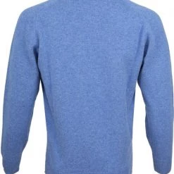 Lamswollen Truien William Lockie Pullover Lamswol V Clyde Blue -Truien & Vesten Verkoop winkel 13935 6