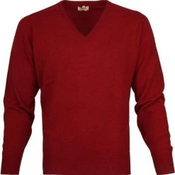 Lamswollen Truien William Lockie Pullover Lamswol V Poppy -Truien & Vesten Verkoop winkel 2622 9 1