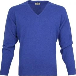Lamswollen Truien William Lockie Pullover Lamswol V Persian Royal Blue -Truien & Vesten Verkoop winkel 2626 5 1