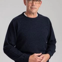 Lamswollen Truien William Lockie Pullover Lamswol O Midnight Navy -Truien & Vesten Verkoop winkel 2631 7