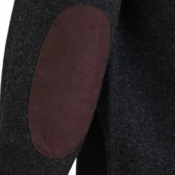 Wollen Truien Voor Heren Barbour Trui Wol Patch Antraciet -Truien & Vesten Verkoop winkel 60299 9