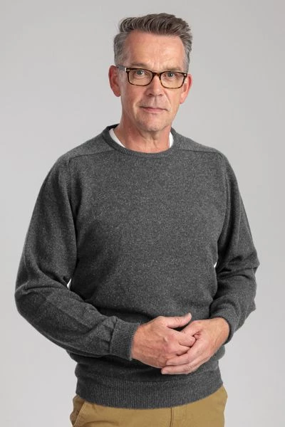 Lamswollen Truien William Lockie O Lamswol Grijs 4 Lamswollen Truien William Lockie O Lamswol Grijs - Afbeelding 4