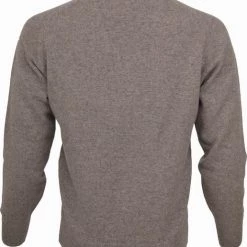 Lamswollen Truien William Lockie Pullover Lamswol Vole Bruin Grijs -Truien & Vesten Verkoop winkel 61622 3