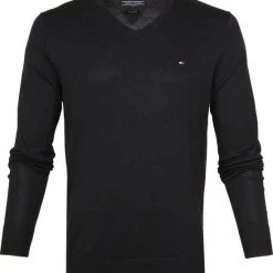 Tommy Hilfiger Pullover V-Hals Zwart 9 Tommy Hilfiger Pullover V-Hals Zwart -Truien & Vesten Verkoop winkel 61697 1 1