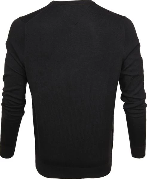 Tommy Hilfiger Pullover V-Hals Zwart 6 Tommy Hilfiger Pullover V-Hals Zwart - Afbeelding 6