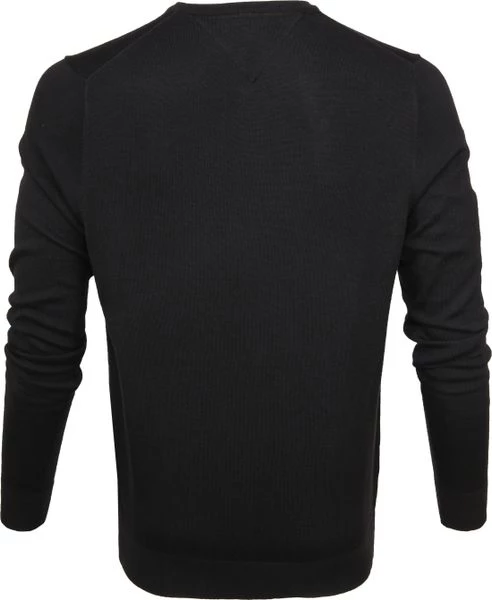 Tommy Hilfiger Pullover V-Hals Zwart 3 Tommy Hilfiger Pullover V-Hals Zwart - Afbeelding 3
