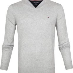 Tommy Hilfiger Pullover V-Hals Lichtgrijs -Truien & Vesten Verkoop winkel 61713 1 1