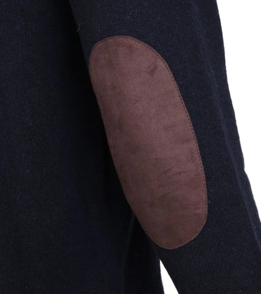 Wollen Truien Voor Heren Barbour Trui Wol Patch Navy 3 Wollen Truien Voor Heren Barbour Trui Wol Patch Navy - Afbeelding 3