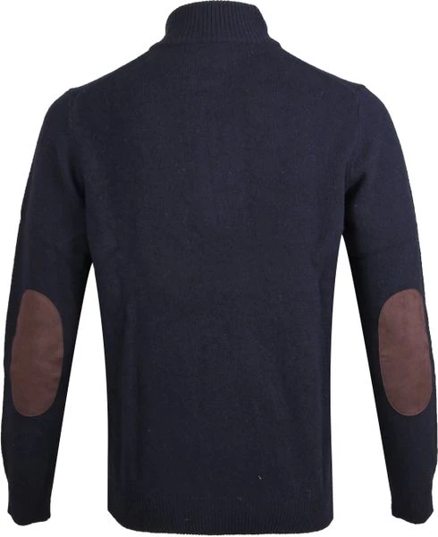 Wollen Truien Voor Heren Barbour Trui Wol Patch Navy 4 Wollen Truien Voor Heren Barbour Trui Wol Patch Navy - Afbeelding 4