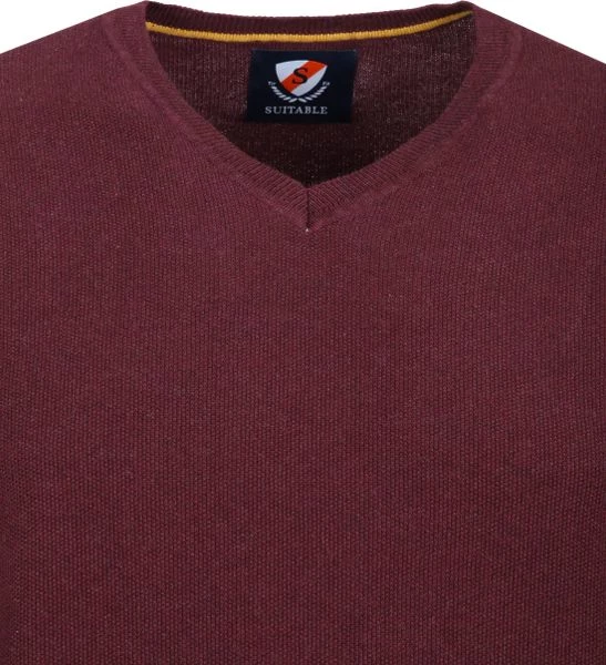 Suitable Katoen Neil Pullover Bordeaux 2 Suitable Katoen Neil Pullover Bordeaux - Afbeelding 2