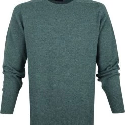 Wollen Truien Voor Heren William Lockie Lamswol Middengroen