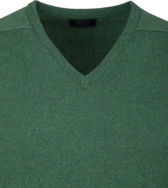 Wollen Truien Voor Heren William Lockie V-Hals Lamswol Groen 2 Wollen Truien Voor Heren William Lockie V-Hals Lamswol Groen - Afbeelding 2