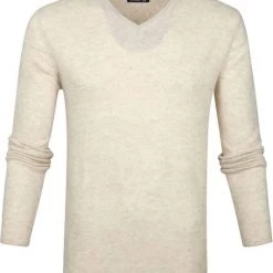 Wollen Truien Voor Heren Suitable Lamswol Pullover V-Hals Beige -Truien & Vesten Verkoop winkel 64394 1 1