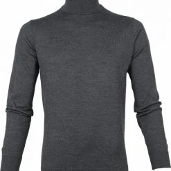 Truien Van Merino Wol Suitable Merino 12 Garen Coltrui Antraciet