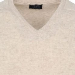 Wollen Truien Voor Heren William Lockie V-Hals Lamswol Beige -Truien & Vesten Verkoop winkel 68246 2 1