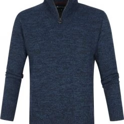 Lamswollen Truien Barbour Half Zip Trui Lamswol Donkerblauw
