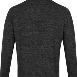 Lamswollen Truien Barbour Half Zip Trui Lamswol Antraciet -Truien & Vesten Verkoop winkel 70074 4