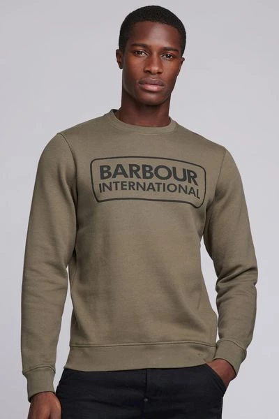 Sweaters Barbour International Trui Logo Khaki 2 Sweaters Barbour International Trui Logo Khaki - Afbeelding 2