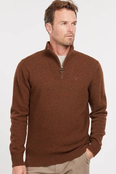 Lamswollen Truien Barbour Half Zip Trui Lamswol Bruin 2 Lamswollen Truien Barbour Half Zip Trui Lamswol Bruin - Afbeelding 2