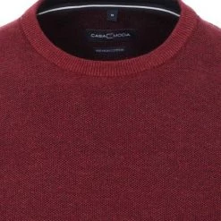 Casa Moda Pullover O-Hals Melange Rood 10 Casa Moda Pullover O-Hals Melange Rood -Truien & Vesten Verkoop winkel 71204 2 1