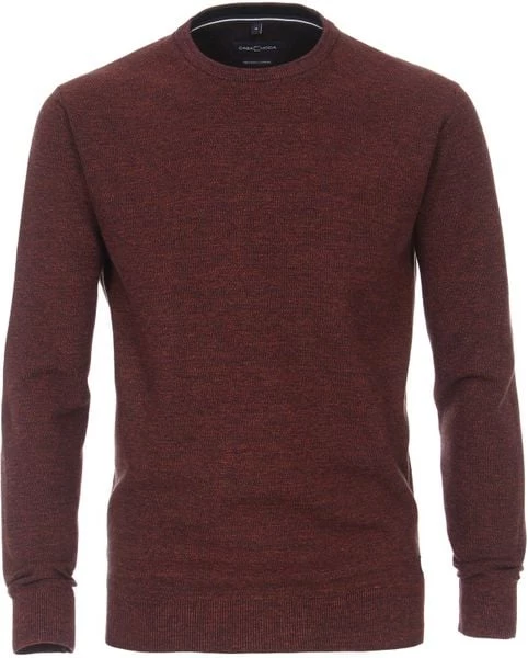 Casa Moda Pullover O-Hals Melange Bordeaux 4 Casa Moda Pullover O-Hals Melange Bordeaux - Afbeelding 4