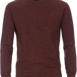 Casa Moda Pullover O-Hals Melange Bordeaux