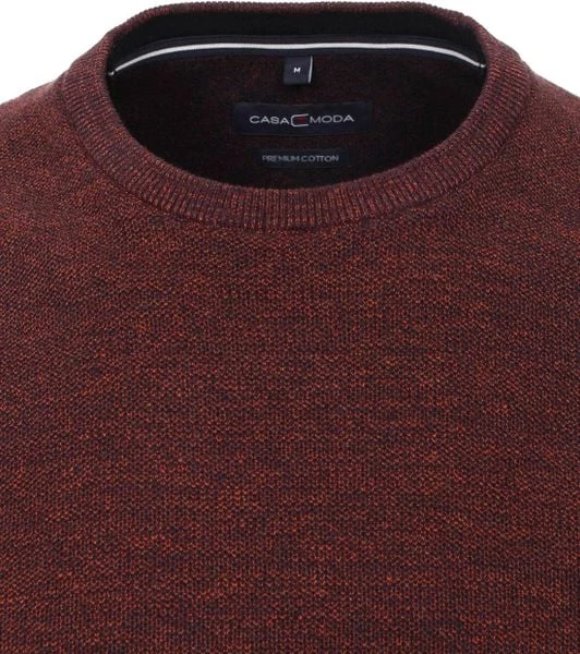 Casa Moda Pullover O-Hals Melange Bordeaux 5 Casa Moda Pullover O-Hals Melange Bordeaux - Afbeelding 5