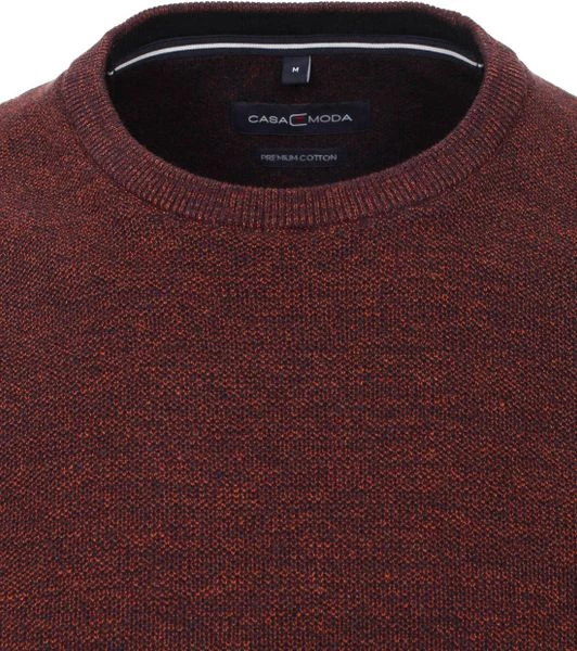 Casa Moda Pullover O-Hals Melange Bordeaux 2 Casa Moda Pullover O-Hals Melange Bordeaux - Afbeelding 2