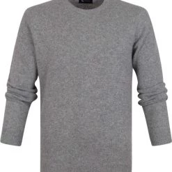 Lamswollen Truien Suitable Lamswol Trui O-Hals Grijs