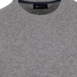 Lamswollen Truien Suitable Lamswol Trui O-Hals Grijs -Truien & Vesten Verkoop winkel 71292 2