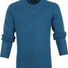 Lamswollen Truien Suitable Lamswol Trui O-Hals Petrol Blauw