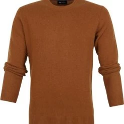 Lamswollen Truien Suitable Lamswol Trui O-Hals Camel