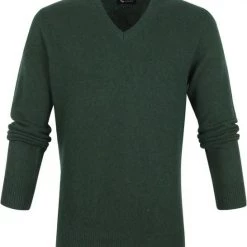 Lamswollen Truien Suitable Lamswol Trui V-Hals Donkergroen -Truien & Vesten Verkoop winkel 71302 1 1
