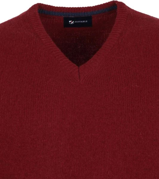 Lamswollen Truien Suitable Lamswol Trui V-Hals Bordeaux 2 Lamswollen Truien Suitable Lamswol Trui V-Hals Bordeaux - Afbeelding 2