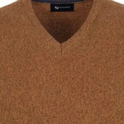 Lamswollen Truien Suitable Lamswol Trui V-Hals Camel -Truien & Vesten Verkoop winkel 71304 2 1