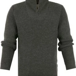 Lamswollen Truien Barbour New Tyne Zip Trui Wol Olijfgroen