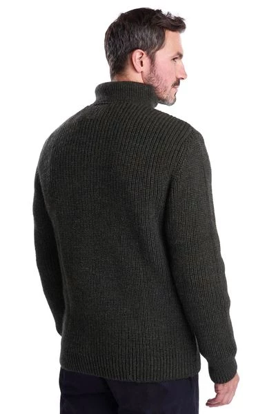 Lamswollen Truien Barbour New Tyne Zip Trui Wol Olijfgroen 6 Lamswollen Truien Barbour New Tyne Zip Trui Wol Olijfgroen - Afbeelding 6