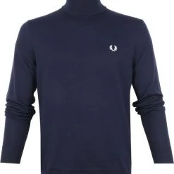Truien Van Merino Wol Fred Perry Coltrui K9552 Donkerblauw