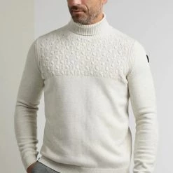 Coltruien Voor Heren Vanguard Coltrui Knitted Off-White -Truien & Vesten Verkoop winkel 71622 3