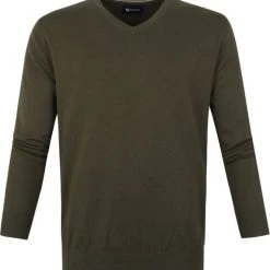 Suitable Respect Vini Pullover V-Hals Olijfgroen -Truien & Vesten Verkoop winkel 71684 1 1