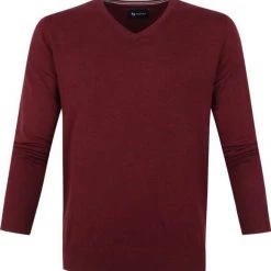 Suitable Respect Vini Pullover V-Hals Bordeaux -Truien & Vesten Verkoop winkel 71685 1 1