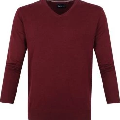 Suitable Respect Vini Pullover V-Hals Bordeaux