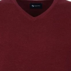 Suitable Respect Vini Pullover V-Hals Bordeaux -Truien & Vesten Verkoop winkel 71685 2 1