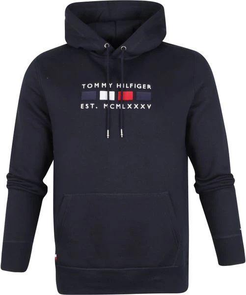 Hoodies Tommy Hilfiger Hoodie Four Flags Donkerblauw 1 Hoodies Tommy Hilfiger Hoodie Four Flags Donkerblauw