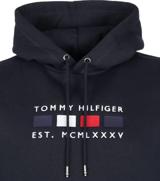 Hoodies Tommy Hilfiger Hoodie Four Flags Donkerblauw 2 Hoodies Tommy Hilfiger Hoodie Four Flags Donkerblauw - Afbeelding 2