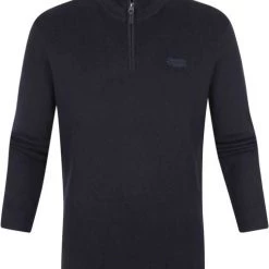 Schipperstruien & Truien Met Rits Superdry Henley Half Zip Pullover Donkerblauw -Truien & Vesten Verkoop winkel 71894 1 1