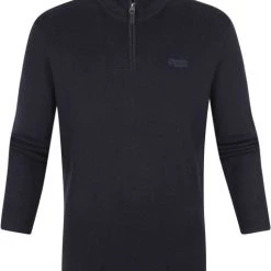 Schipperstruien & Truien Met Rits Superdry Henley Half Zip Pullover Donkerblauw