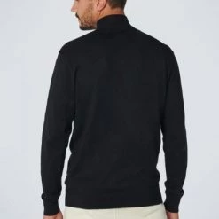 Schipperstruien & Truien Met Rits No-Excess Half Zip Trui Zwart -Truien & Vesten Verkoop winkel 71901 4