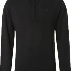 Schipperstruien & Truien Met Rits No-Excess Half Zip Trui Zwart